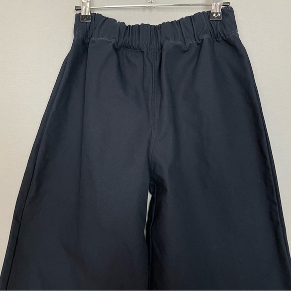 Elizabeth Suzann Florence Pants Wide Leg Cotton Canvas Navy Cropped Medium Short - Picture 5 of 12